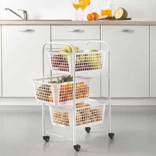 Verdulero Cocina 3 Cestos 38x30x68cm Plastico Blanco San Diego Metaltex 7 Verdulero Cocina 3 Cestos 38x30x68cm Plastico Blanco San Diego Metaltex - Imagen 7