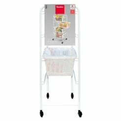 Verdulero Cocina 4 Cestos 38x30x83cm Plastico Blanco Miami Metaltex -Batería de cocina Tienda de ventas 27764 8 1