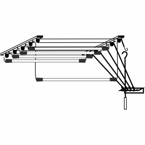 Tendedero Techo 140cm Acero Epoxi Blanco Sube-baja Tendederos Y Tiradores 1 Tendedero Techo 140cm Acero Epoxi Blanco Sube-baja Tendederos Y Tiradores
