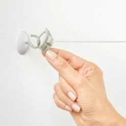 Tendedero Pared 4 Cuerdas Automatico 20mt Pvc Blanco Rayen -Batería de cocina Tienda de ventas 54938 2