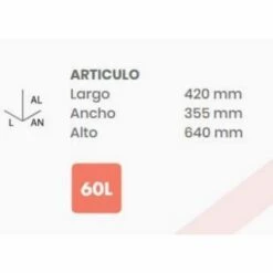 Cesto Ordenacion Ropa Rectangular 60lt Azul Tatay -Batería de cocina Tienda de ventas 57107 5