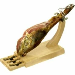 Jamonero Horizontal 2 Cuchillos Chayra Tabla Corte Madera Fackelmann 58425