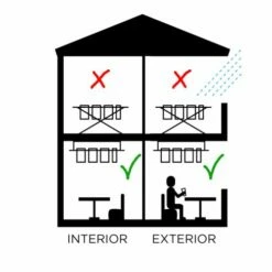 Tendedero Techo 120cm Acero Blanco Sube-baja Efegete 11 Tendedero Techo 120cm Acero Blanco Sube-baja Efegete -Batería de cocina Tienda de ventas 6644 5