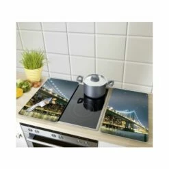 Tabla Cocina Proteccion Vitroceramica 30x52cm Vidrio Brooklyn Wenko 2521320 2 Pz