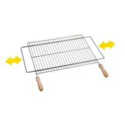 Batería de cocina Tienda de ventas 29 Parrilla Barbacoa Extensible 70-80x40cm Cincado Sauvic Acero 2726