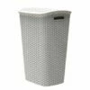 Cesto Ordenacion Ropa 55lt Blanco Ratan Vintage Mysty Curver