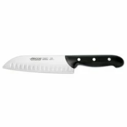 Cuchillo Cocina Japones Alveolado Mango Polipropileno 170mm Acero Inox Negro Arcos 151600